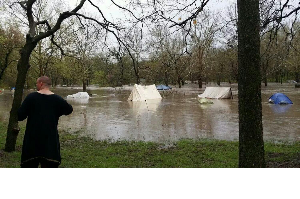 The Ent Floods the village